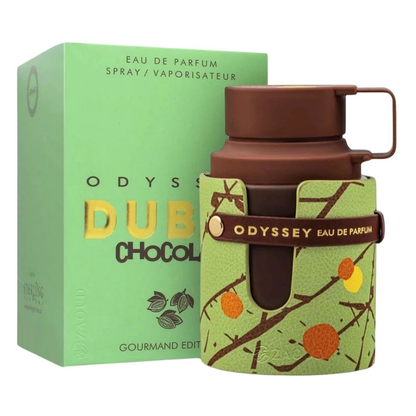 Odyssey Eau de Parfum bottle with green packaging on a white background
