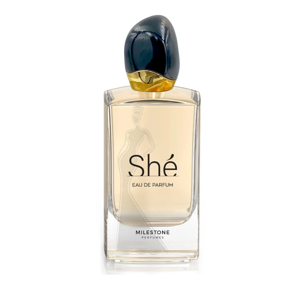 Shé Eau de Parfum bottle on a white background