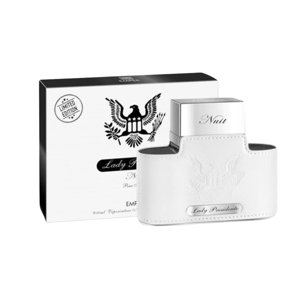Emper Lady Presidente Nuit Limited Edition 80 ml Eau de Parfum retail box and bottle