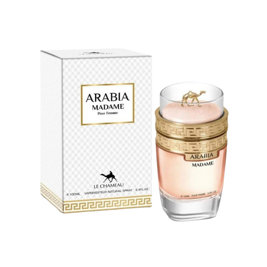 Emper Le Chameau Arabia Madame Pour Femme 100ml Eau de Parfum retail box and bottle