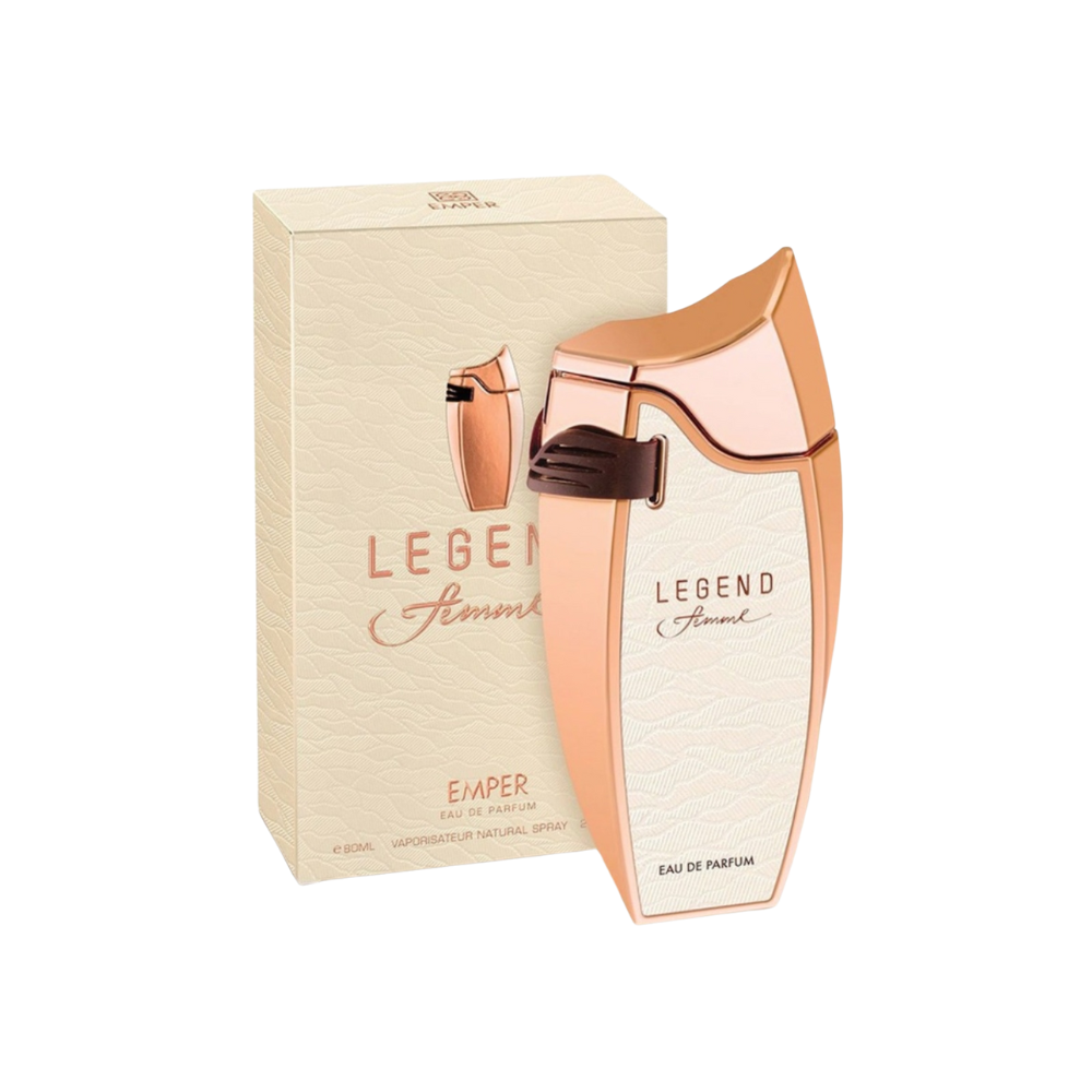 Emper Legend Femme 80 ml Eau de Parfum retail box and bottle