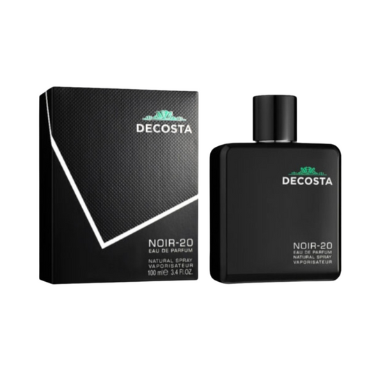Fragrance World Decosta Noir-20 100 ml Eau de Parfum retail box and bottle