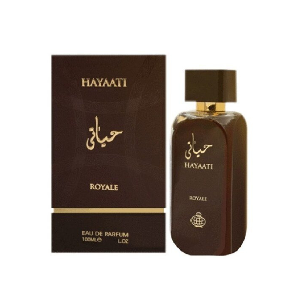 Fragrance World Hayaati Royale 100ml Eau de Parfum retail box and bottle