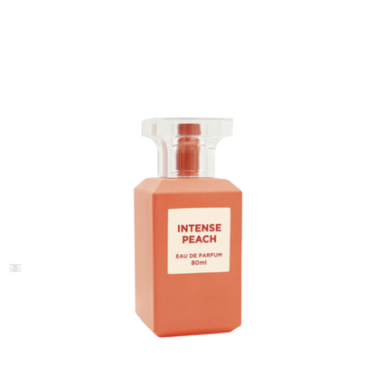 Bottle only of Fragrance World Intense Peach 80 ml Eau de Parfum (no packaging)