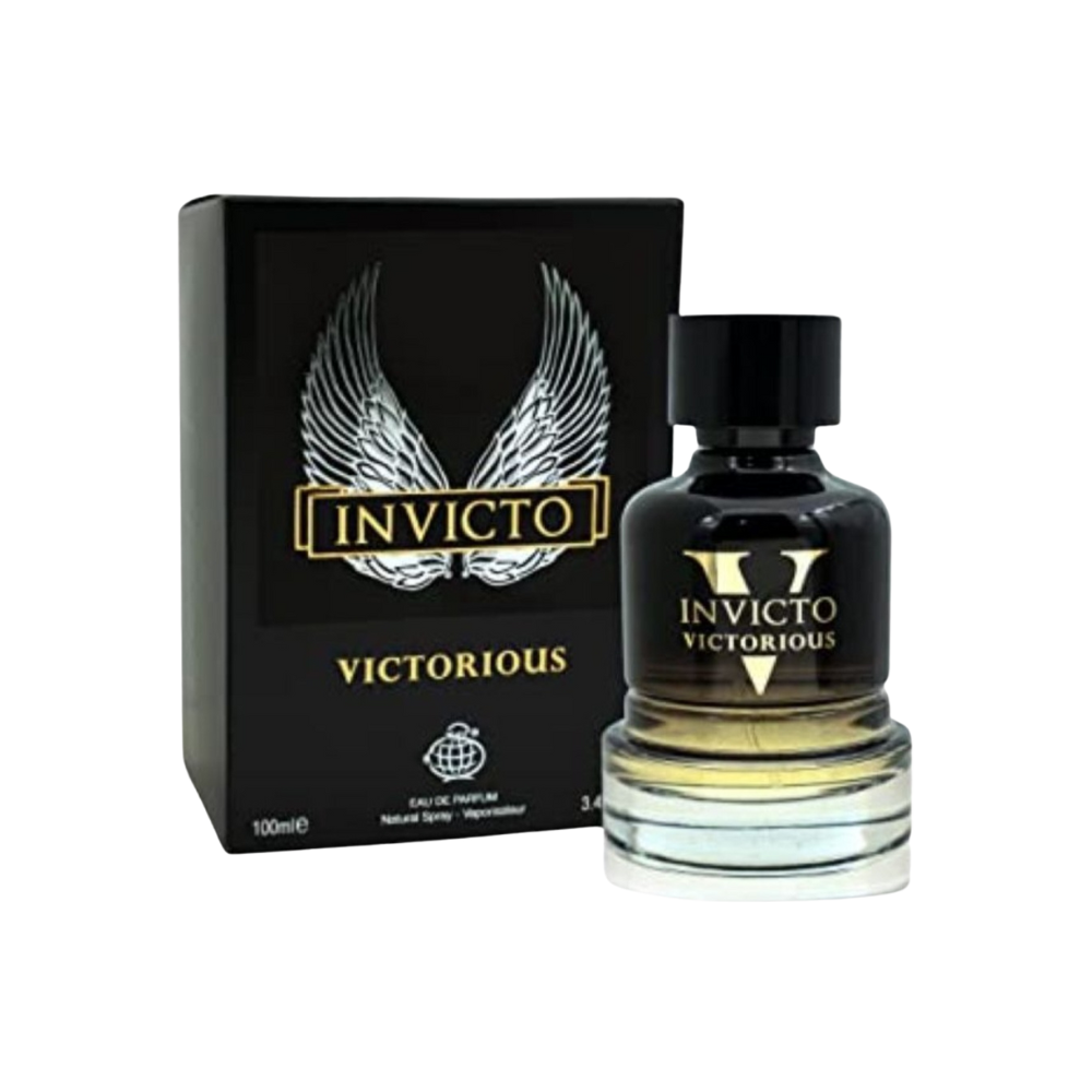 Fragrance World Invicto Victorious 100 ml Eau de Parfum retail box and bottle