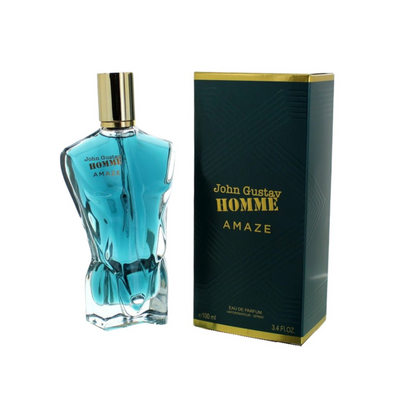 Fragrance World John Gustav Homme Amaze 100 ml Eau de Parfum retail box and bottle