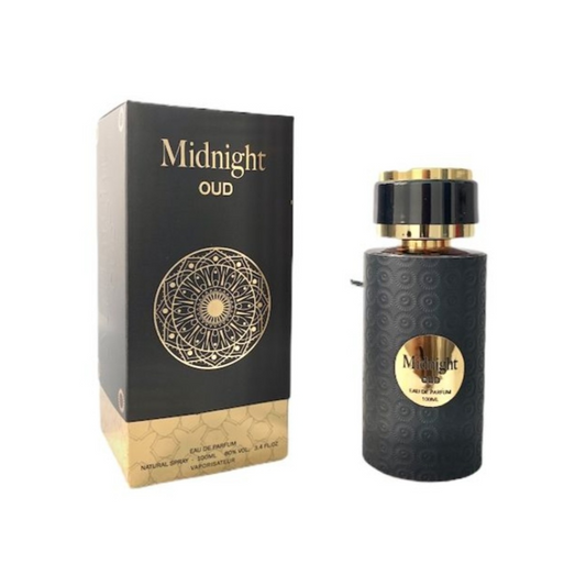 Fragrance World Midnight Oud 100 ml Eau de Parfum retail box and bottle