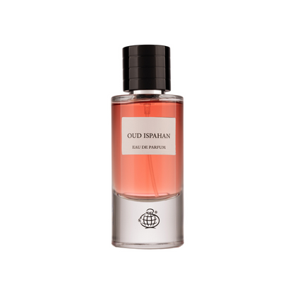 Bottle only of Fragrance World Oud Ispahan 80 ml Eau de Parfum (no packaging)