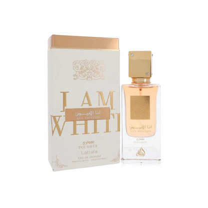 Lattafa Ana Abiyedh Poudrée 60 ml Eau de Parfum retail box and bottle