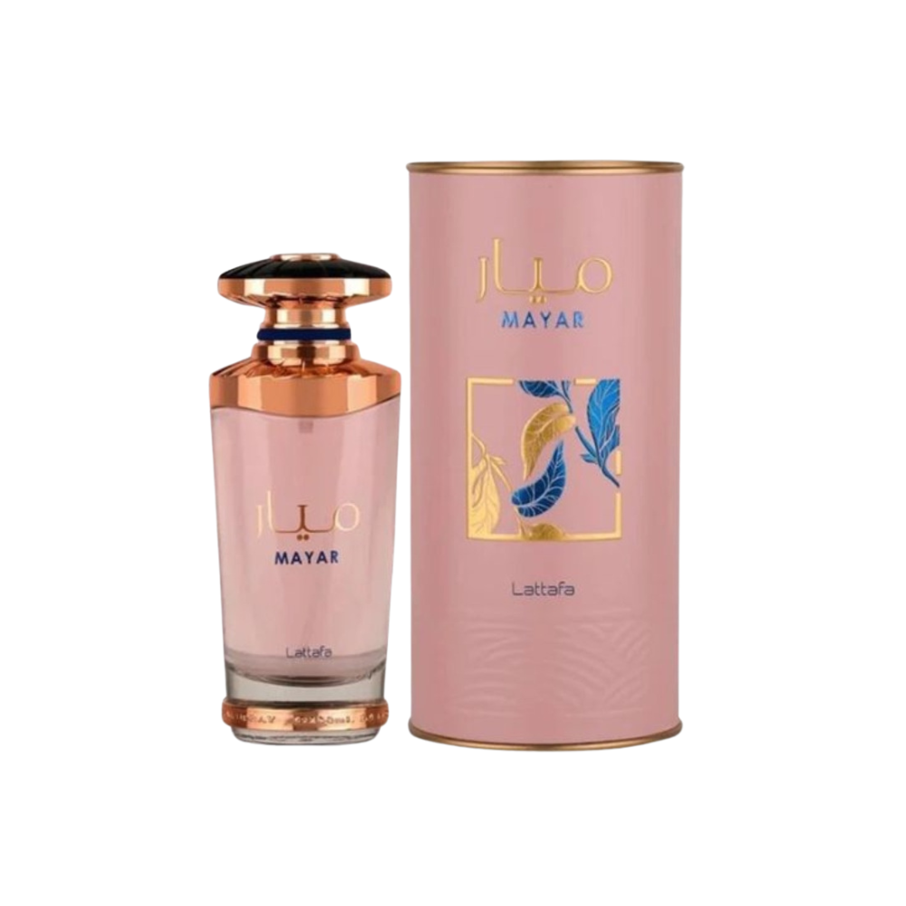 Lattafa Mayar 100ml Eau de Parfum bottle with retail packaging.