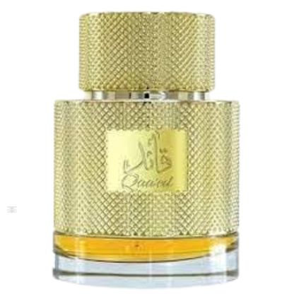 Lattafa Qaa’ed perfume bottle 100ml on a white background.