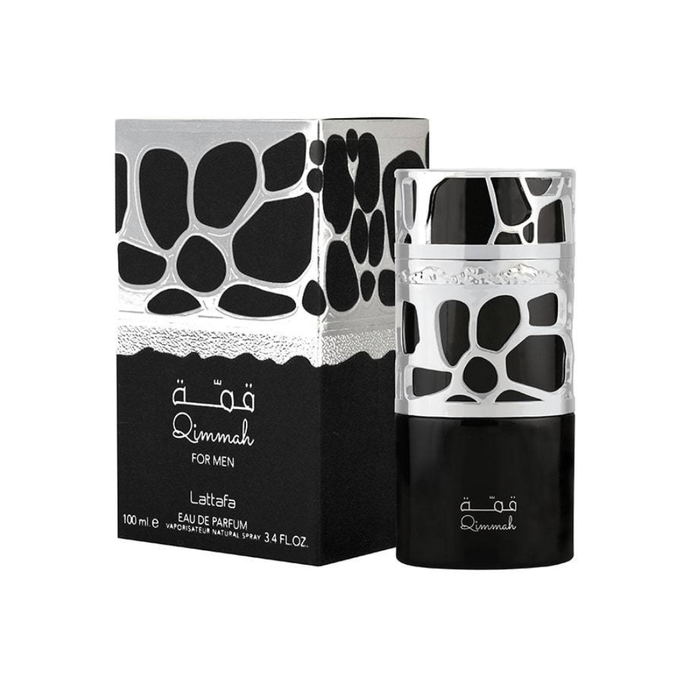 Lattafa Qimmah For Men 100ml Eau de Parfum with retail box.