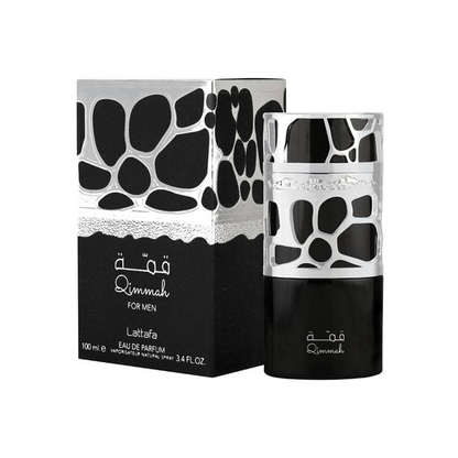 Lattafa Qimmah For Men 100ml Eau de Parfum with retail box.