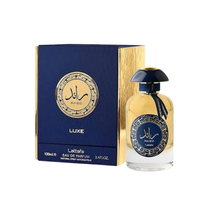 Lattafa Raed Luxe 100ml Eau de Parfum with retail packaging.