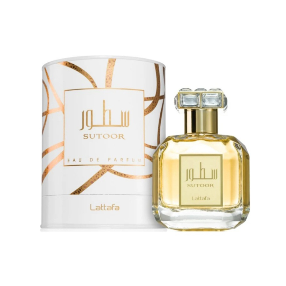 Lattafa Sutoor 100ml Eau de Parfum with retail packaging.