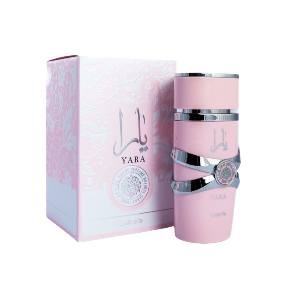Lattafa Yara Pink 100ml Eau de Parfum with retail box.