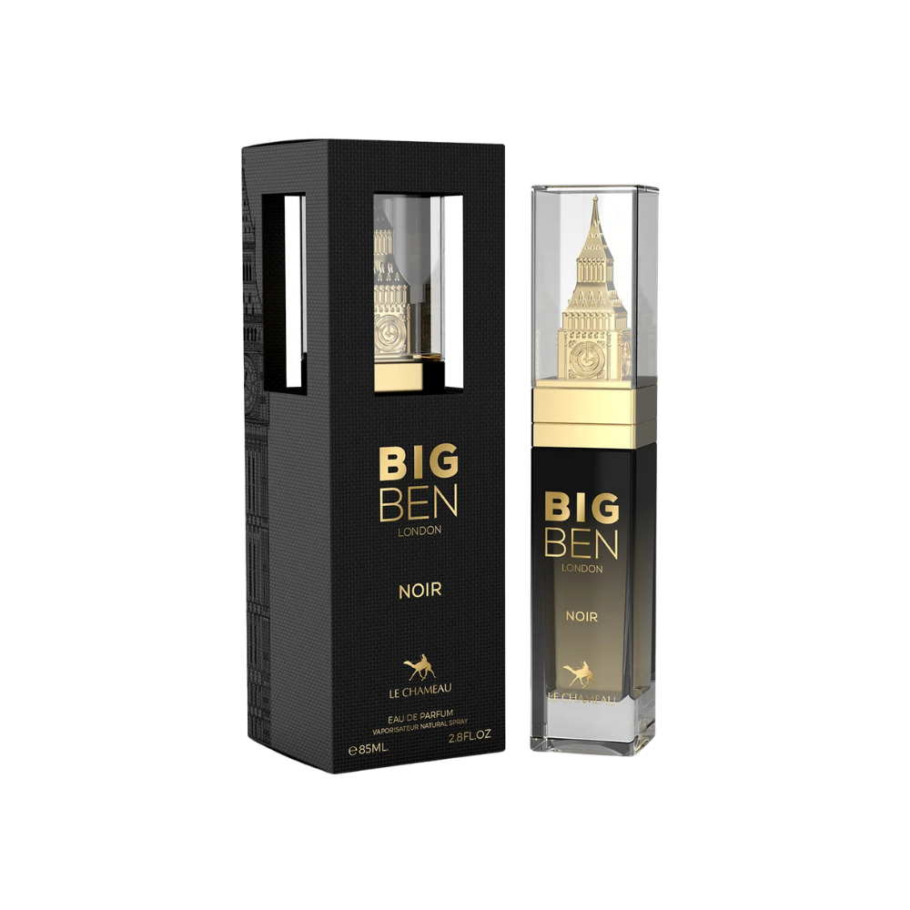 Le Chameau Big Ben London Noir 85 ml Eau de Parfum retail box and bottle