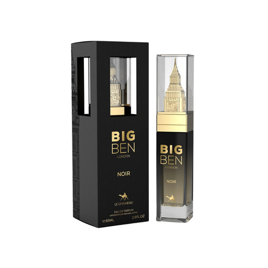 Le Chameau Big Ben London Noir 85 ml Eau de Parfum retail box and bottle