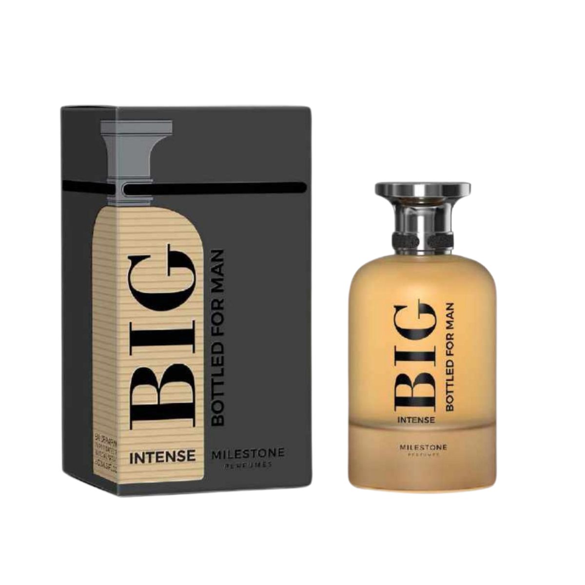 Milestone Big Intense perfume bottle and packaging on a white background